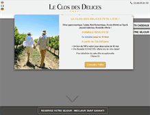 Tablet Screenshot of leclosdesdelices.com